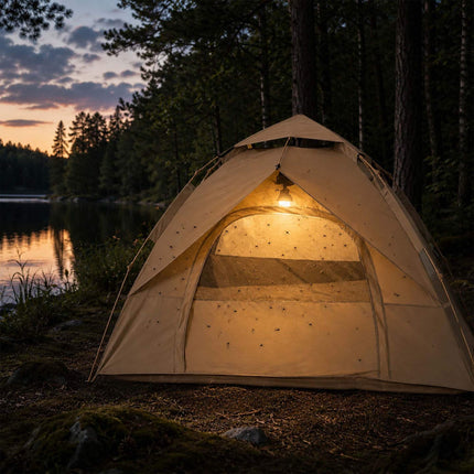 Pop-Up Camping Tent for 3–4 People with Blackout Lining
