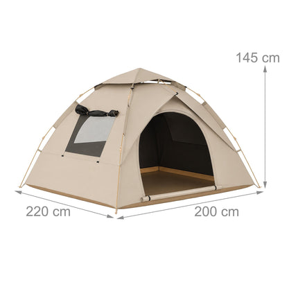 Pop-Up Camping Tent for 3–4 People with Blackout Lining
