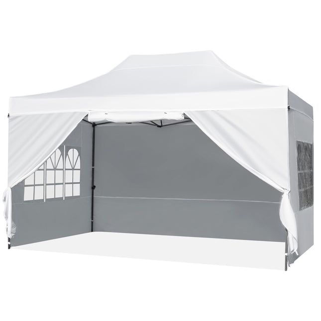 Pop-Up Canopy Tent 10 x 14 Ft With Sidewalls, Wheeled Bag