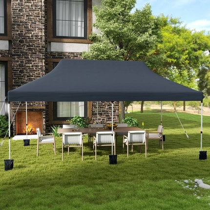 Pop-Up Canopy Tent, 300x600cm, Adjustable Height