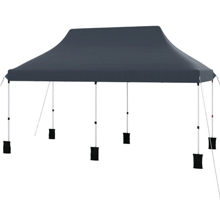 Pop-Up Canopy Tent, 300x600cm, Adjustable Height