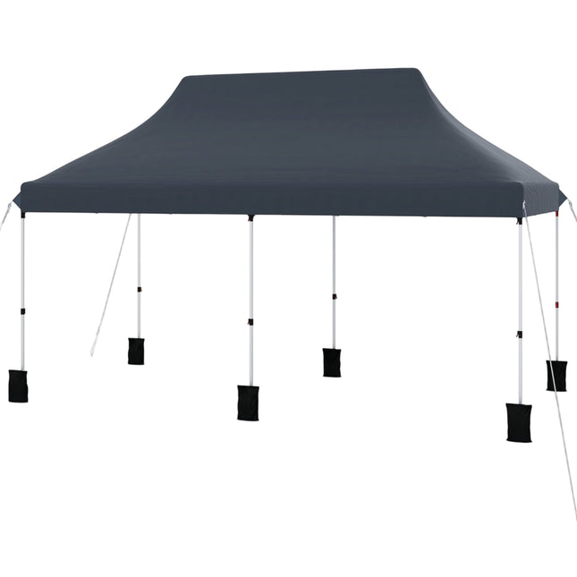 Pop-Up Canopy Tent, 300x600cm, Adjustable Height