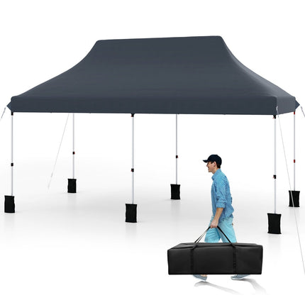 Pop-Up Canopy Tent, 300x600cm, Adjustable Height