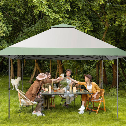 Pop-Up Canopy Tent 4x4m, Adjustable Height, Wheeled Bag