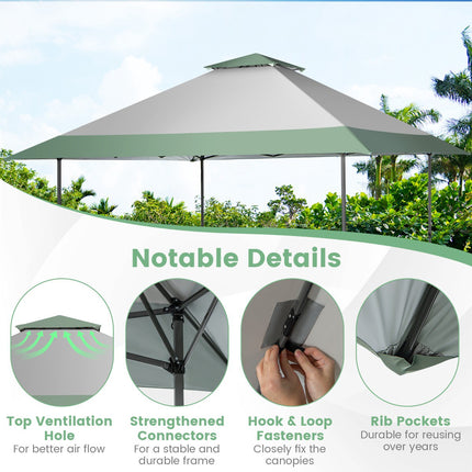 Pop-Up Canopy Tent 4x4m, Adjustable Height, Wheeled Bag