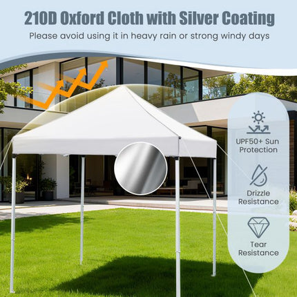 Pop Up Canopy Tent 6.5x6.5 Ft, 4 Sidewalls, Wheeled Bag