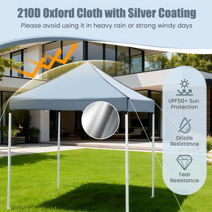 Pop-Up Canopy Tent 6.5x6.5 ft, 4 Sidewalls, Wheeled Bag