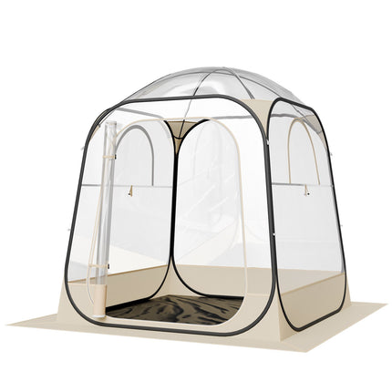 Pop-Up Clear Bubble Tent 1.6x1.6 m, Waterproof, 2-4 Person