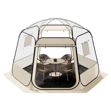 Pop-Up Clear Bubble Tent 3.36 x 3.05 m, 8-10 Person