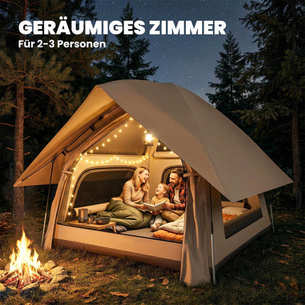 Pop-Up Dome Tent, Waterproof, 2-3 People, 235x235x184cm