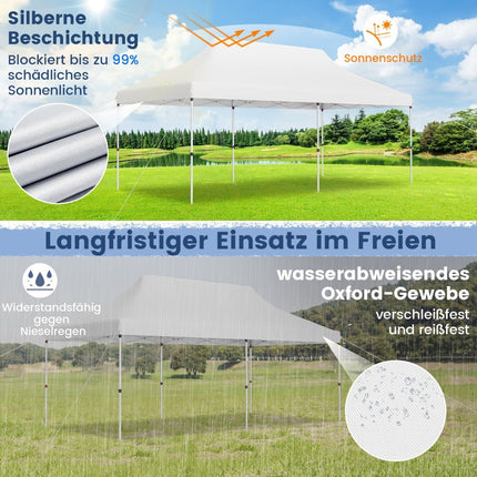 Pop-Up Event Canopy Tent, 300x600 cm, Adjustable Height