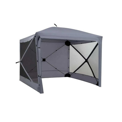 Pop-Up Folding Gazebo with 2 Removable Side Panels, 240 x 240 cm, Dark Grey