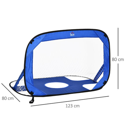Portable pop-up soccer goals, set of 2, foldable, 123x80 cm