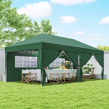 Pop-Up Garden Pavilion with Removable Walls, 590x295 cm