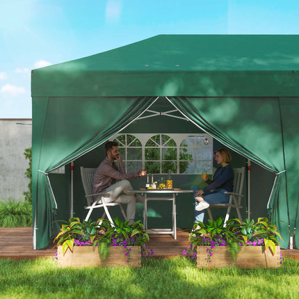 Pop-Up Garden Pavilion with Removable Walls, 590x295 cm