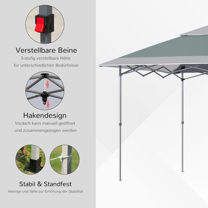 Pop-Up Gazebo 3.6x3.6M UV protection, foldable, green