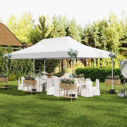 Pop-Up Gazebo 3 x 6 m, 6 Sidewalls, Zippered Doors