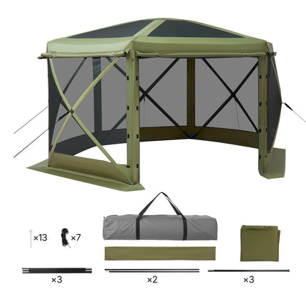 Pop-Up Gazebo Screen Tent 10x10 ft, Removable Top
