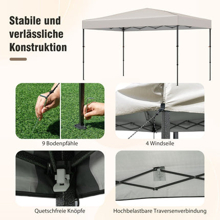 Pop-Up Pavilion 365x225 cm, UV Protection, Portable Bag