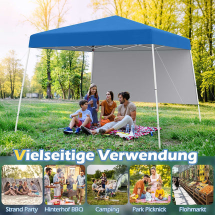 Pop-Up Pavilion 3x3m with Sidewall, Backpack, Anchors