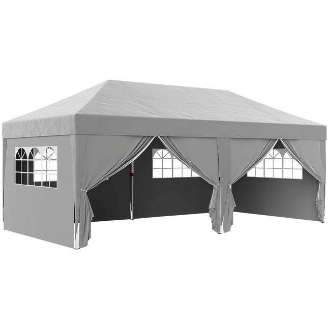 Pop-Up Pavilion 6x3m, UV Protection, Removable Sides