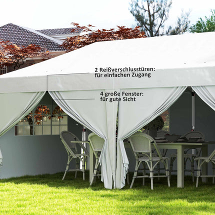 Pop-Up Pavilion 6x3m, UV Protection, Removable Sides
