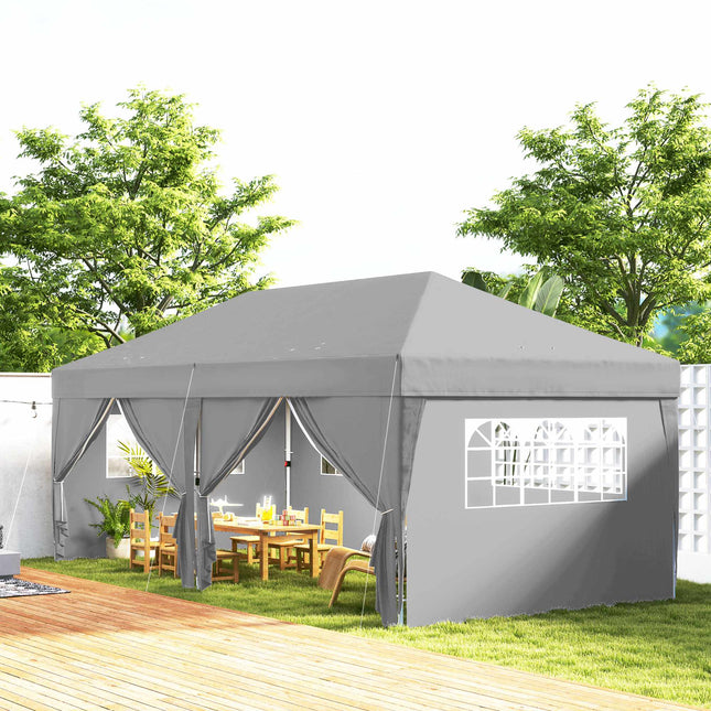 Pop-Up Pavilion 6x3m, UV Protection, Removable Sides