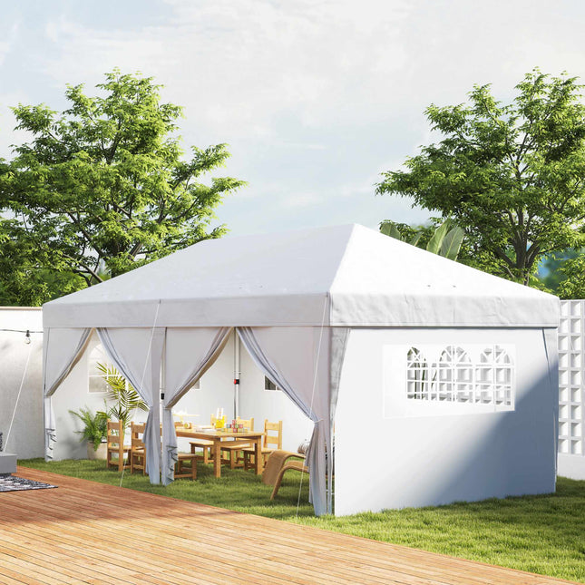 Pop-Up Pavilion 6x3m, UV Protection, Removable Sides
