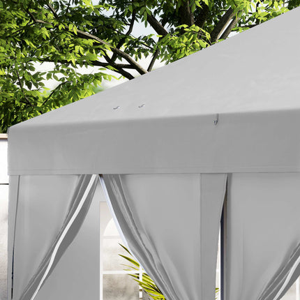 Pop-Up Pavilion 6x3m, UV Protection, Removable Sides