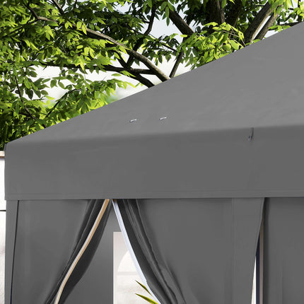 Pop-Up Pavilion 6x3m with Removable Walls, UV Protection