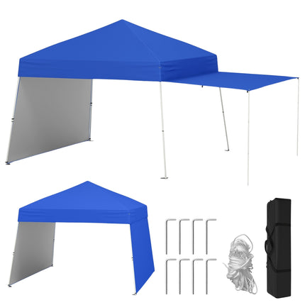 Pop-Up Pavilion Tent with Convertible Awning, 430x280cm