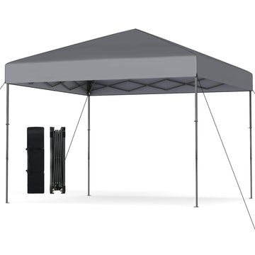 Pop-Up Pavilion with UV50+ Protection, Adjustable Height, Gray