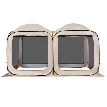 Pop-Up Screen House Tent, 10-Person, Beige, Carry Bag
