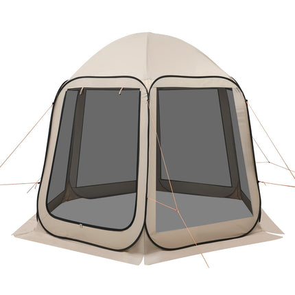 Pop-Up Screen House Tent, 4-8 Person, Beige