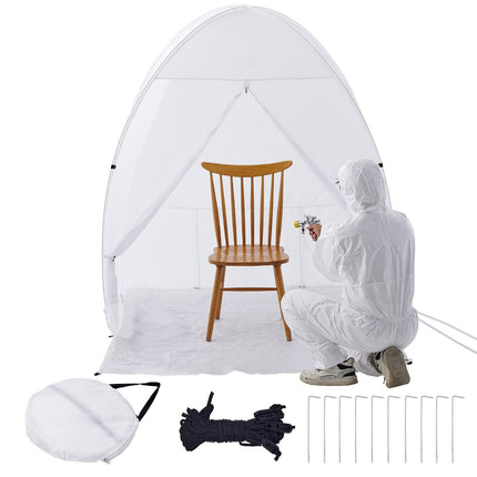 Pop-Up Spray Paint Tent Booth, Ventilated, 60 x 60 x 70 in