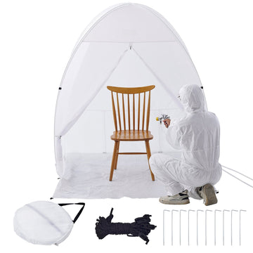 Pop-Up Spray Paint Tent Booth, Ventilated, 60 x 60 x 70 in