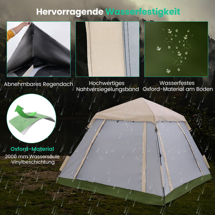 Pop-Up Tent for 2-4 People, Waterproof, Mosquito Net