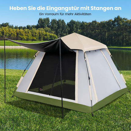 Pop-Up Tent for 2-4 People, Waterproof, Mosquito Net