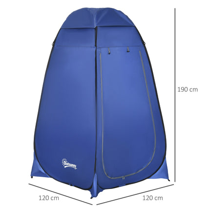 Mobile Camping Shower Tent - Waterproof, Dark Blue, 120x120x190 cm