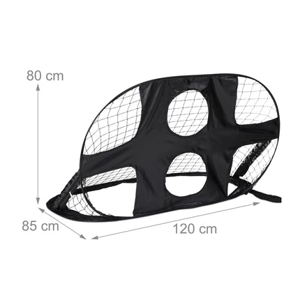 Pop up goal for soccer with goal wall