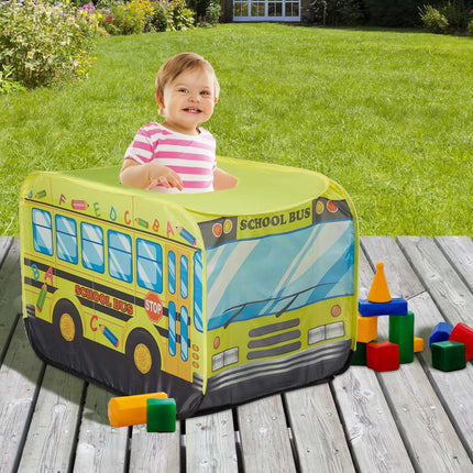 Pop-up play tent School bus