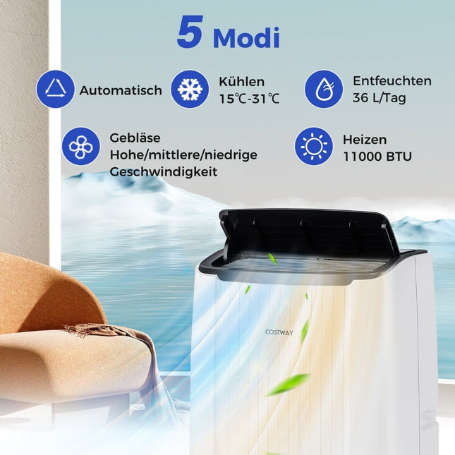 Portable 14000 BTU Air Conditioner, Heater & Dehumidifier