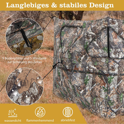 Portable 360 Hunting Blind Pop-Up Camouflage Tent with Bag