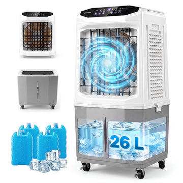 Portable 3-in-1 Air Conditioner with Remote, 26L Tank