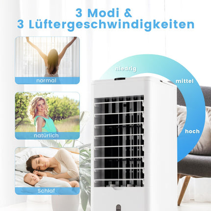 Portable 3-in-1 Air Cooler, Humidifier, Fan, 2.8L Tank