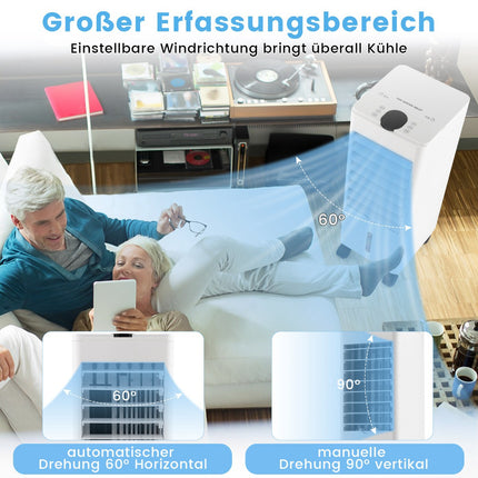 Portable 3-in-1 Air Cooler, Humidifier, Fan, 2.8L Tank