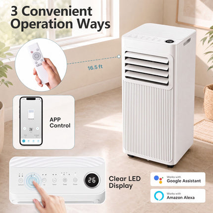 Portable 9000 BTU Air Conditioner, 3-in-1, 42 m² Coverage