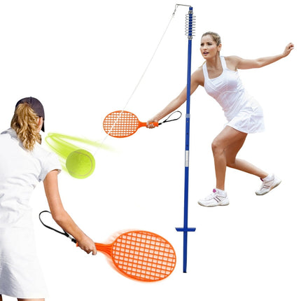 Portable Adjustable Tetherball Set with Rackets