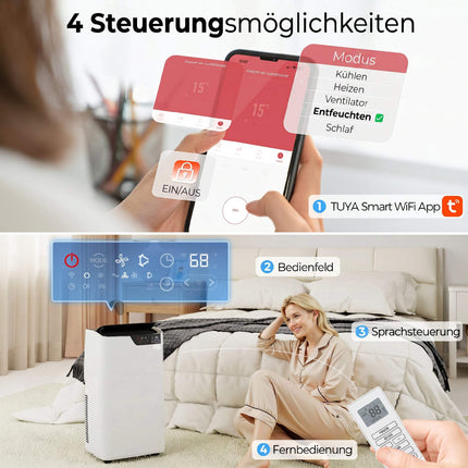 Portable Air Conditioner 12000 BTU, WiFi, 4-in-1 Mode