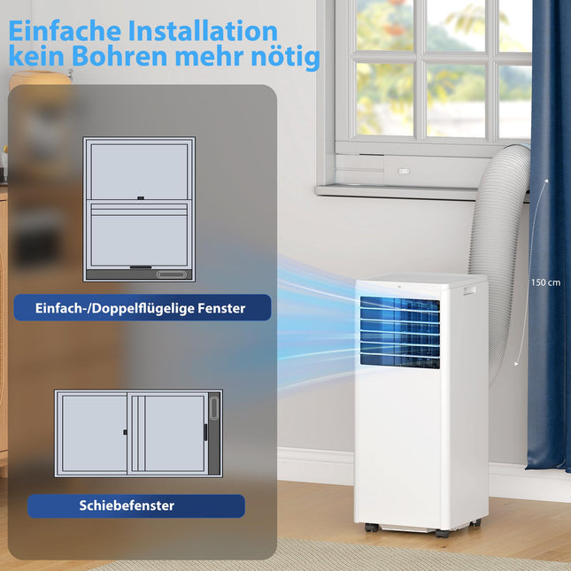 Portable Air Conditioner 9000 BTU, 4-in-1 Cooling Unit
